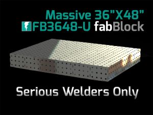 CertiFlat FB3648 fabBlock U-Weld Kit Modular Welding Table 36" x 48"