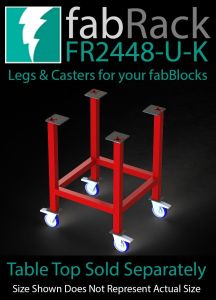 CertiFlat FR2448-U-K 24" X 48" fabRack Leg Kit with Casters