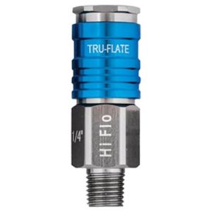 Tru-Flate HI FLO Air Coupler, 1/4" MNPT