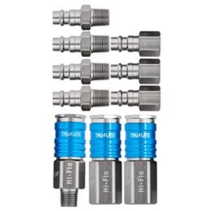 Tru-Flate HI FLO® Aluminum Couplers & Plugs 10 Piece Kit