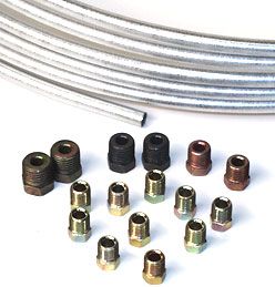 Steel  Line Tubing Kits- 25 Feet with Assorted Fittings