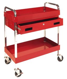 Performance Tool Two Shelf Utility Cart w/Drawer W54004
