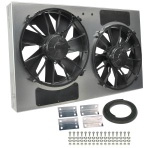 Derale Dual RAD Fan/Aluminum Shroud Assembly 16838