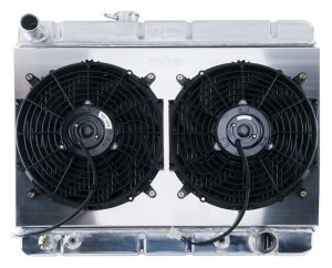 Cold Case 66-67 GTO w/o AC AT SD Dual 12" GPG34ASK Radiator Fan Kit