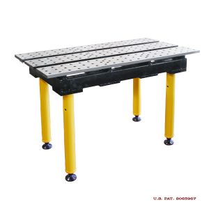 BuildPRO Welding Tables Slotted Table; 2 ft x 3 ft - Nitrided, with Adj. Round Legs TMQR52238