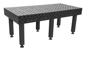 BuildPRO Welding Tables 2.1 x 1.0 Meter Table + Height Adj. Leg, 550 - 900 mm T28-2110FQ-B1
