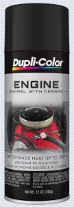 Dupli-Color Engine Paint with CERAMIC Flat Black  Aerosol 12 OZ DE1654