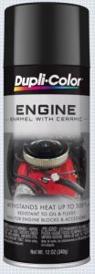 Dupli-Color Engine Paint with CERAMIC Gloss Black Aerosol 12 OZ DE1613