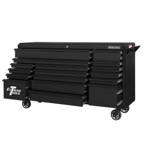 Extreme Tools DX Series 72 In.W x 21 In.D Triple Bank Roller Cabinet Matte Black  DX722117RCMBBK