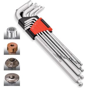 Powerbuilt 9 Piece Zeon Metric Hex Key Wrench Set for Damaged Fasteners 240095