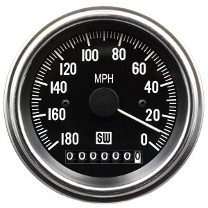 Stewart Warner Electric Speedometer Ccw Deluxe 0-180 82962