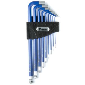 Titan Tools 9 pc.  Metric Extra Long Non Slip Hex Key Set 12714