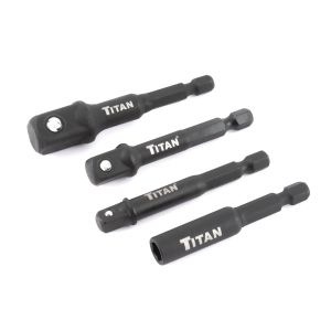 Titan Tools 4 pc. Impact Socket Adapter & Magnetic Bit Holder 12002