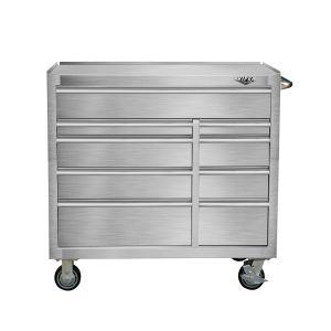 Viper Tool Storage 41 in. 9 Drawer 304 Stainless Steel Rolling Cabinet V412409SSR