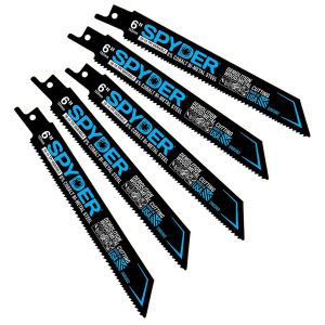 Spyder Products 5 Piece Black Series Bi Metal Reciprocating Saw Blades 10/14 - 6 in. 200302