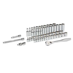 Milwaukee 3/8 in. Drive 56 Piece Ratchet and Socket Set SAE and Metric 48-22-9008