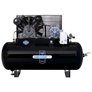 Industrial Air 120 Gallon Air Compressor Horizontal 10Hp Three Phase Century Motor With Mag Starter
