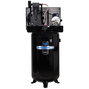 Industrial Air 80 Gallon Air Compressor Vertical 5 Hp Single Phase 2 Stage Century Motor With Contro