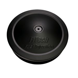 FiTech Black Top 2 Inch Tall Air Filter Assembly With Hardware