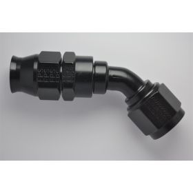 Fragola -6 REAL STREET 45 DEG. HOSE END BLACK FOR PTFE HOSE 684506-BL