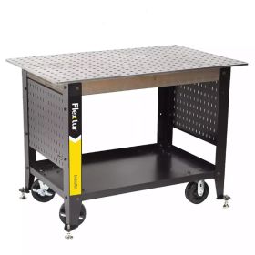 Flextur Mobile Welding Table Cart 48inx30inx35in, 1,500lb capacity.