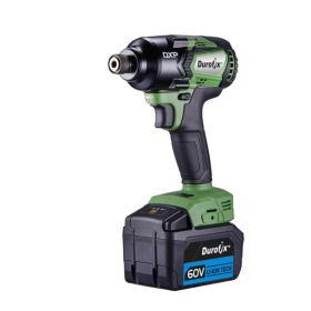 Durofix 60V series Cordless BRUSHLESS 1/4in Impact Driver, 3-Stage Torque Control, Max. 200 ft-lbs,