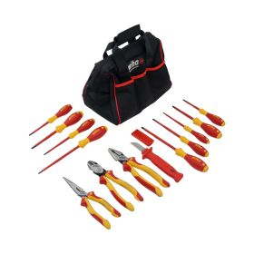 Wiha 14 Piece Master Electrician's Insulated Tool Set in Canvas Tool Bag 32878