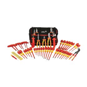 Wiha 50 Piece Master Electrician's Insulated Tool Set In Canvas Tool Bag 32874