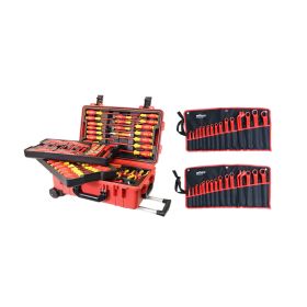 Wiha 112 Piece Master Electrician's Insulated Tools Set In Rolling Hard Case 32801