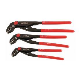 Wiha 3 Piece Classic Grip V-Jaw Tongue and Groove Pliers Set 32669