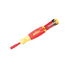 Wiha 7 Piece Insulated SlimLine Ultra-Driver Blade Set Slotted, Phillips, Square 28394