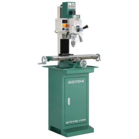 Grizzly 7 IN x 27 IN 1 HP Mill/Drill with Stand G0704
