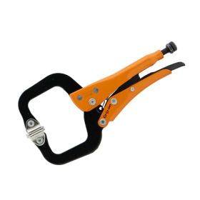 Grip-on 6in. Locking C-clamp Plier, With Swivel Pads, 1-15/16in. Jaw Opening 224-06