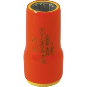 Gray Tools 5/16in. X 1/4in. Drive 12 Point Standard Length Socket 1000V Insulated V110-I
