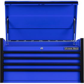 Extreme Tools DX Series 41in W x 25in D 4 Drawer Top Chest  100 lbs Slides  Blue with Black Drawer P