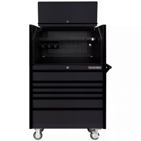 Extreme Tools DX Series 41in W x 25in D Extreme Power Workstation Hutch and 6-Drawer Roller Cabinet 