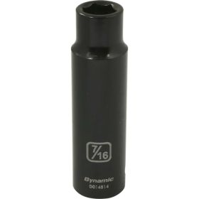 Dynamic Tools 1/2in. Drive 6 Point SAE 7/16in. Deep Length Impact Socket D014514