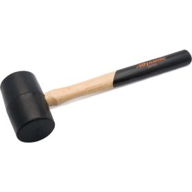 Dynamic Tools 1lb. Rubber Mallet, Hickory Handle D041000