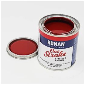 Ronan One Stroke Lettering Enamel Carmine Quarter Pint