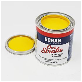 Ronan One Stroke Lettering Enamel Golden Yellow Quarter Pint