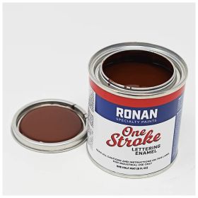 Ronan One Stroke Lettering Enamel Medium Brown Quarter Pint