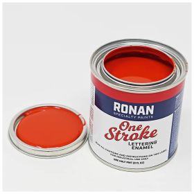 Ronan One Stroke Lettering Enamel Scarlet Red Quarter Pint