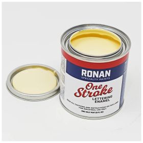 Ronan One Stroke Lettering Enamel Ivory Quarter Pint