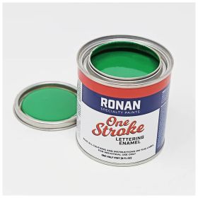 Ronan One Stroke Lettering Enamel Emerald Green Quarter Pint
