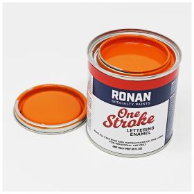 Ronan One Stroke Lettering Enamel Bright Orange  Quarter Pint