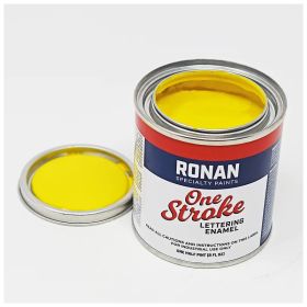 Ronan One Stroke Lettering Enamel Process Yellow Quarter Pint