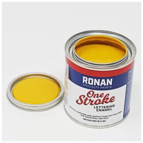 Ronan One Stroke Lettering Enamel Imitation Gold Quarter Pint