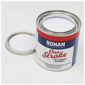 Ronan One Stroke Pin Striping Enamel White Quarter Pint
