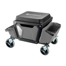 Powerbuilt Rolling Utility Seat with Side Trays and Drawer 941881ECE