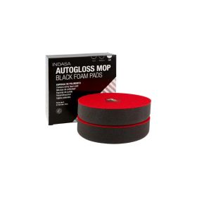 Indasa Autogloss 8 inch Black Foam Soft Finishing Buff Pad 2-Pack 600931
